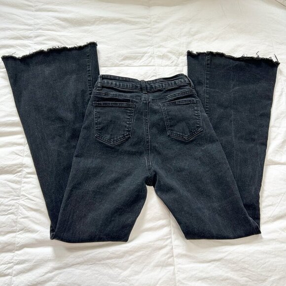 Shein High Rise Flared Black Denim Jeans Cotton Blend Women’s Size Small 4 - Picture 5 of 8